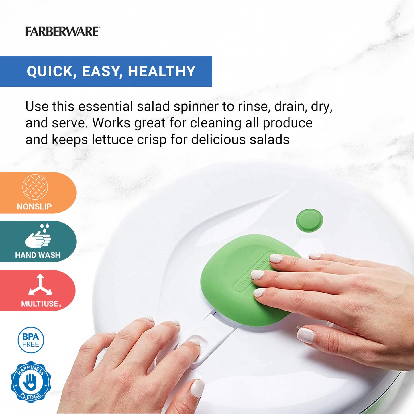 Easy to use pro Pump Spinner with Bowl
