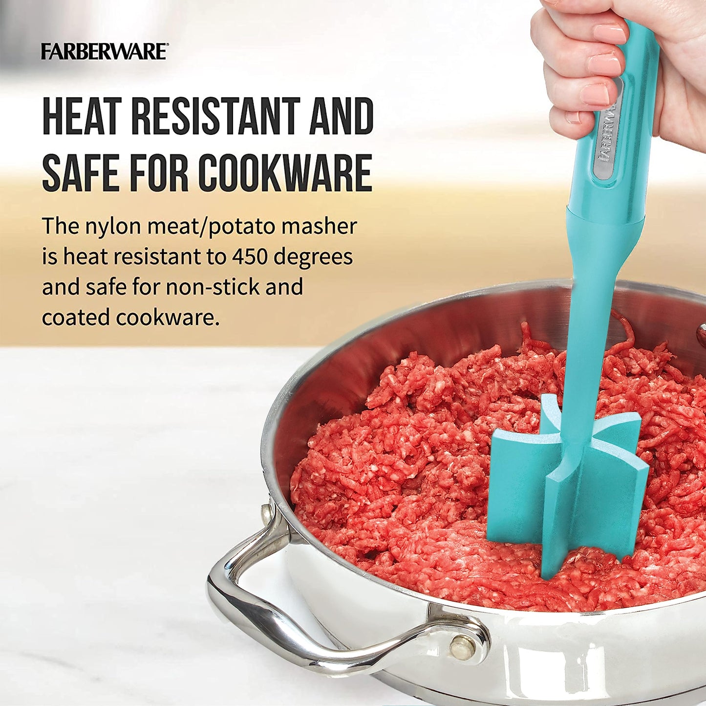 Professional Heat Resistant Nylon Meat and Potato Masher
